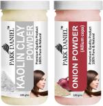Park Daniel Pure And Natural Kaolin Powder And Onion Powder, 100 G Each (Combo Of 2) |Hair Care|Dandruff Control hair Powder|Healthy Strong Hair Mask