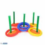 Kids Mandi 13 Pc Ring toss Game, Widely Used By Indoor/Outdoor Family Fun Ring Target game for Infants Learning Activity for Kids- Multi Color
