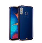 Sonty Samsung Galaxy A30 Blue Plastic and Thermoplastic Polyurethane Anti Fingerprint Mobile Back Cover