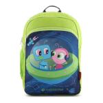 Harissons Bags Multicolor Polyester Aliens Primary School Backpack for Children 7-12 yrs Old 19 L (HB1182PGREENNAVY)