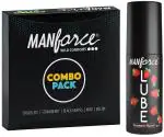 Manforce Chocolate Strawberry Coffee Black Grapes Melon Condom,20 Sheets and Lubrication Gel , 60 ml