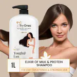 TryOnes Tough&Lux Shampoo 1 L, With Milk Proteins & Multivitamins for Healthy and Long Hair.