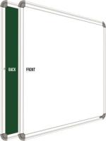 YAJNAS 1.5 X 2 feet White Board, One Side White Board Marker and Reverse Side Green Chalk Board Surface Whiteboard, Combo Number019 Green, White board (600 cm x 450 cm)