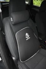 MRRON FAUX EXEMPHLAR Series Memory Foam Neck Rest & Lumbar Support for Car or Office Chair (Black)