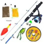 BRIGHHT 2 Part Spinning Fishing Rod and Reel Spinning Combo with EVA Handle