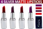 OUR BEAUTY Multicolor 100% Veg And Long Stay Soft Matte Lipstick Combo 35, 16 G (Pack Of 4)