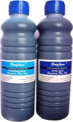 Daytone Fountain Pen Ink 500 Ml. Turquoise & Royal Blue Twin Pack