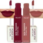 Perpaa Cherry Red, Visionary Nude Liquid Matte Lipstick (Pack Of 2)