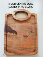 Kreyam's Premium Acacia Wood Stylish with Handle Double Sided Worktop cum Wooden Cutting Board