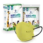 Careview Kids N95 Face Mask (Pack of 5 + 1 Free), YELLOW Color,5 Layered Filtration, DRDO, BIS (ISI),CE Certified, Ear Loop Style (KIDS-N95-MASK)