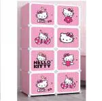 KriShyam 8 Door Plastic Sheet Wardrobe Storage Rack Closest Organizer for Clothes Kids Living Room Bedroom Small Accessories/bookcase/toys