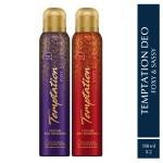 Envy Temptation Foxy and Sassy Perfume Body Deodorant for Women, Combo Pack (150 ml x 2)