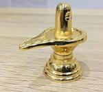 NP Gold Metal Shivling Statue