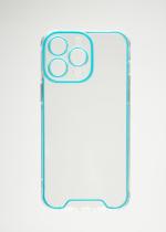 GADGET TOWN Luminous - Glow in the dark premium Transparent back cover for 14 iPhone (Blue)_