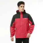 ZEEL Raingear Stylish Rain Jacket for Men Waterproof for Bike Riders with Adjustable Hood along with inner pockets,Waterproof Rainwear with Lightweight Polyester Jacket, ZRS012 Black XXL