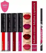 NUNIA Red edition Long Wearing & Transfer Resistant Longlasting Liquid 4 in 1 Lipstick Smudgeproof & Waterproof (Pack of 5) 100 gm
