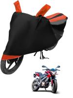 Auto Hub Bike Cover for Bajaj Pulsar 200 NS , Dustproof UV Protection water resistant Custom Fit Cover-(Black-Orange )
