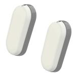 Fybros Warm White Lysa Waterproof Outdoor Round Focus Wall Led Lights For Home And Garden - 20 Watts, 2 Pc