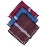 Kuber Industries Men's Handkerchiefs, 100% Pure Cotton, Pocket Square Hankies, Classic Plaid Pattern Perfect for Gift, Set of 3 (Dark Color), Standard