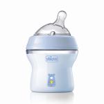 Chicco Natural Feeling 150ml Blue Baby Milk Feeding Bottle with Wide Neck