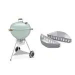 Combo of Weber 70th Anniversary Edition Kettle Charcoal Grill 57cm, Rock N Roll Blue and Weber Char-Basket Charcoal Briquettes Holders