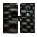 A D Enterprises Net Black Flip Cover for Nokia 2.4 | Magnetic Case | Shock Absorbent | Flip Cover Nokia 2.4