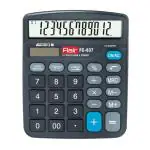 Flair FC-837 Desktop Series Calculator | 12 Digits Calculator | Dual Power with Solar | Auto Replay with Big Display | Square Root Function | Ideal for School, College & Office | Black, Pack of 1