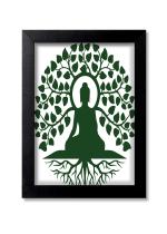 Blue Nexus Religious Lord Buddha Poster Wall Poster with Wall Frame Room Art Painting Collection A4 size 10x13