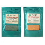 Device of nesa Bath Salt / Foot Soak Salt Combo | Green Tea + Lemon Milk (100 Gms each)