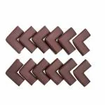 BUMTUM Baby Proofing Corner Guards | 12 Pieces I Pre-Taped Corner Protectors Child Safety Edge Cushion Guards For Sharp Edges of Bed, Table & Furniture (Brown)