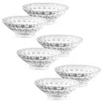 Treo Glass Transparent Eclaire Bowl (Set Of 6)