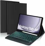 ProElite TouchPad Keyboard case for Samsung Galaxy Tab A9 8.7 inch with S Pen Holder, Magnetic Detachable Wireless Bluetooth TouchPad Keyboard Built-in 7-Colors Backlit, Black