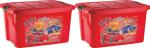 NAYASA WITH DEVICE OF FLOWERS Plastic Rectangular Toy Box (4010, Red, Standard) Pack of 2
