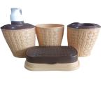 SHIV HARDWARE AND MACHINERY STORE Liza Newton Combo of 4pcs Bathroom Accessories Set Plastic Bathroom Set