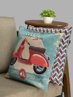 HOUZZCODE Multicolor Satin Cusion Cover (40 x 40 cm) (Pack of 2)