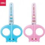 Deli E6032 School Scissors, Metal Blades, Assorted Body, Pack of 3