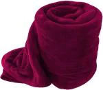VORDVIGO Single Bed Solid/Plain Polar Fleece Ac Blanket_Size - 60*90 inch, color-Red