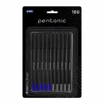 Pentonic Ball Pen, 0.7 mm Tip, Blue & Black ink , Pack of 2
