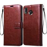 RUPELIK Samsung A8 Star Vintage Leather flip Case Cover| Inside TPU with Card Pockets Wallet Stand Magnetic Closure 360 Degree Complete Protection Vintage Flip Cover for Samsung A8 Star - Brown