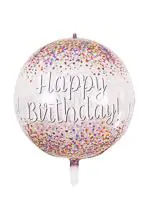 Hippity Hop Paper Multicolor Happy Birthday Printed Confetti Balloon