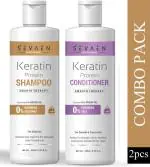 Sevaen Keratin Smooth Shampoo And Conditioner For All Hair Types For Men And Women 500 ml - 2 Pc