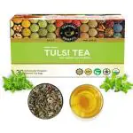 TEACURRY Tulsi Tea (1 Month Pack, 30 Tea Bags) - Helps with Blood Sugar, Dental health & Stress