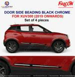 FALCON CAR DOOR SIDE BEADING IN BLACK & SILVER CHROME FOR XUV 300 2019 ONWARDS