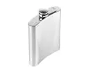 Olrada Hip Flask Stainless Steel Leak Proof Silver (250ml) Liquor Pocket Flasks or Alcoholic Beverage Holder