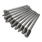 DY TOOLS 10Pcs 1/8Inch 6mm Tungsten Carbide Burr 3mm Rotary Cutter files Set