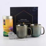 Tattva Adih Tea Gift Hamper | Kashmiri saffron kahwa Green Tea with 2 Ceramic Cups | Set of 4