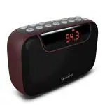 Amkette Pocket Blast FM Radio with Bluetooth Speaker with Powerful Sound, Voice/FM Recording, Hidden Antenna, 7+ Hours Playback (USB-C Charging), and Number Pad (AUX, SD Card, USB Input) (Brown)