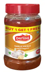 Darling Garlic Pickles 200gm (Buy1 & Get 1) (Traditional South Indian Taste | Authentic Garlic Achar | No Added Colours & Preservatives)