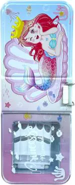 Fullkart PencilBox_001 Nature Art Metal Pencil Box (Set of 1, Black)