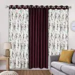 3 Piece Room Darkening Curtain Screen for Living Room Bedroom Hall Door 7Ft